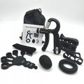 Hand grip exercise device with accessories on a white background